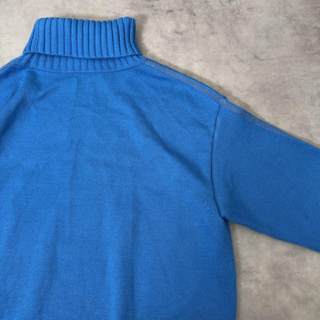 【セオリーリュクス】タートルネックニット 38 きれい色 ブルー 近年モデル
