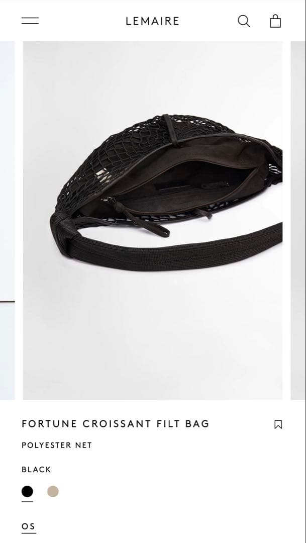 バッグ LEMAIRE FORTUNE CROISSANT FILT BAG