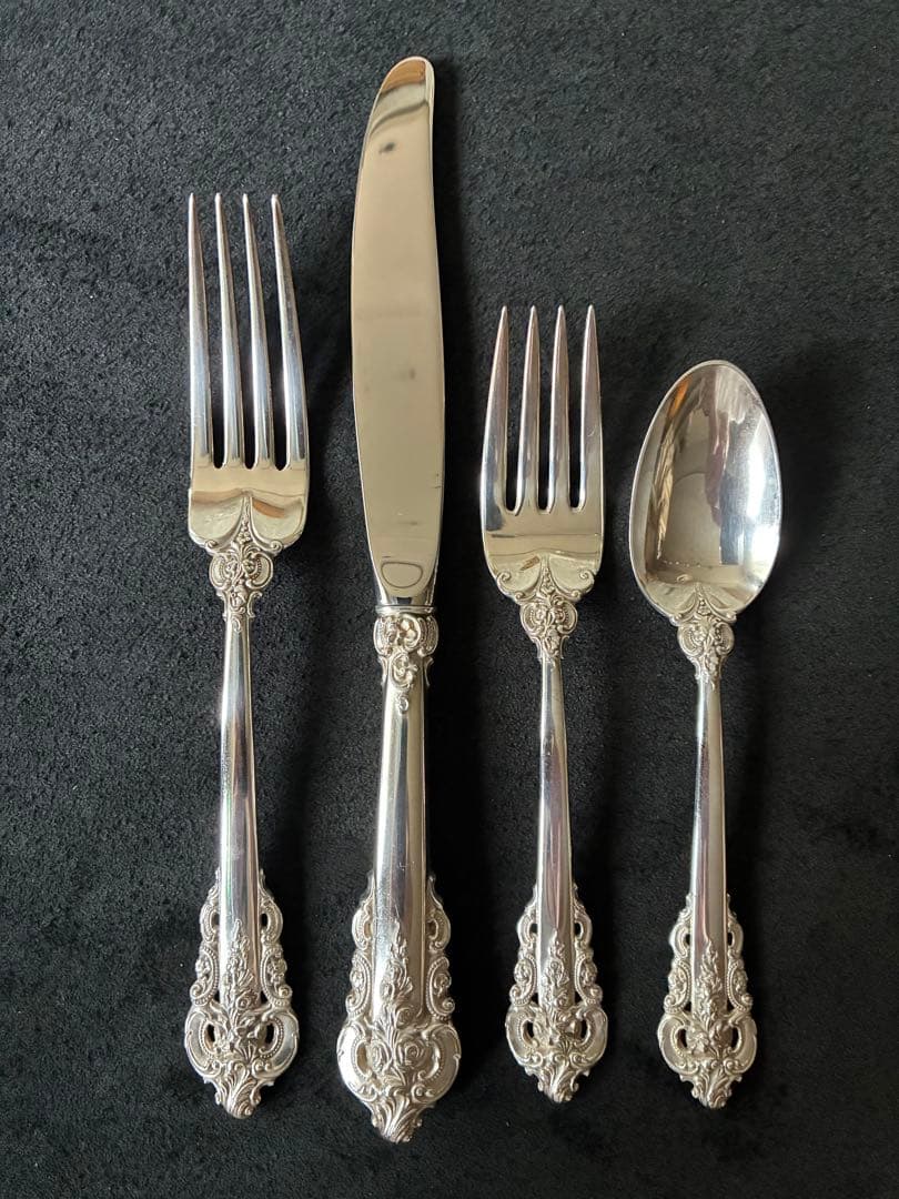 【グランバロック】スターリングシルバー　カトラリー4本セット