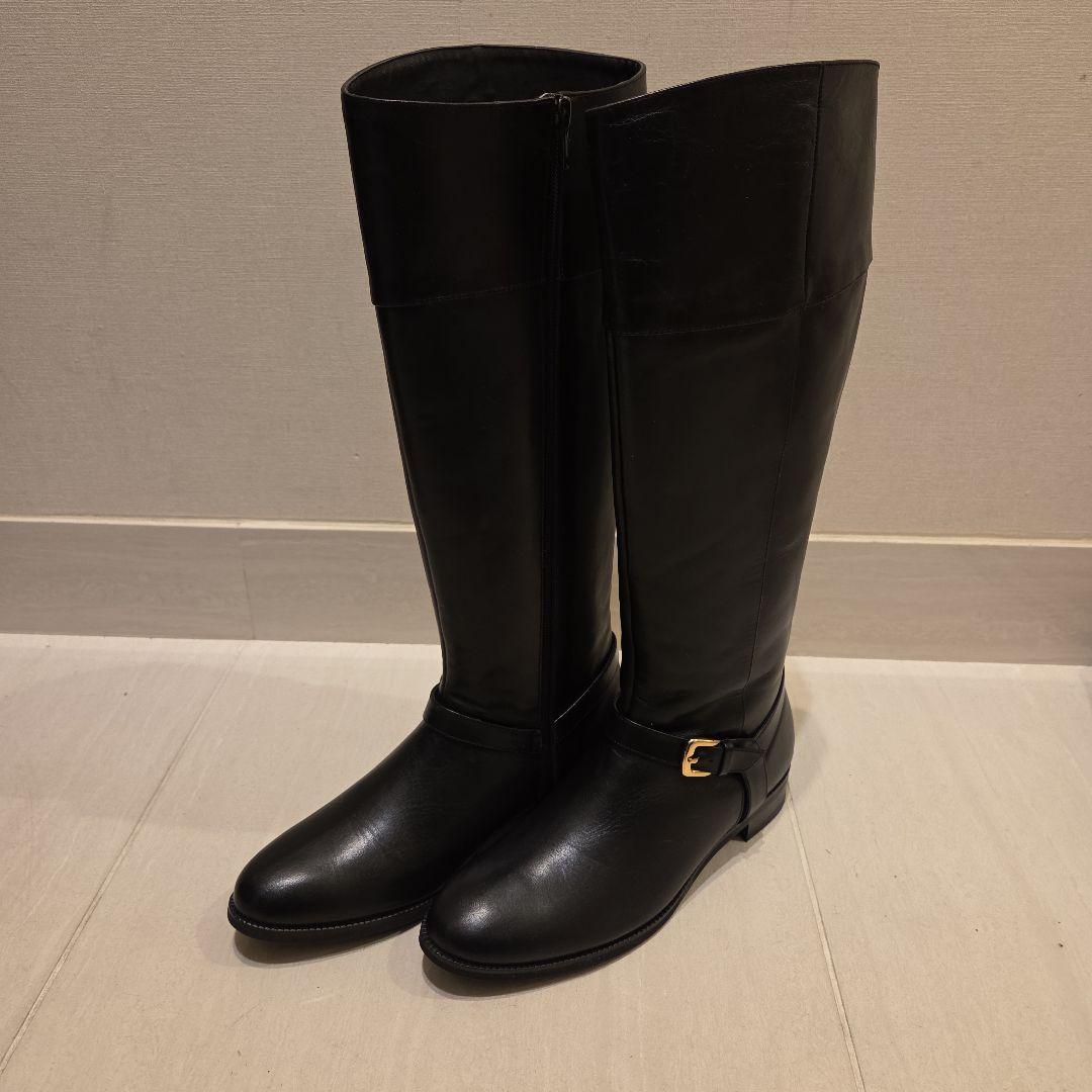 ほぼ未使用　アシックス ジーロ ロングブーツ ジョッキー サイドジップ 24.5