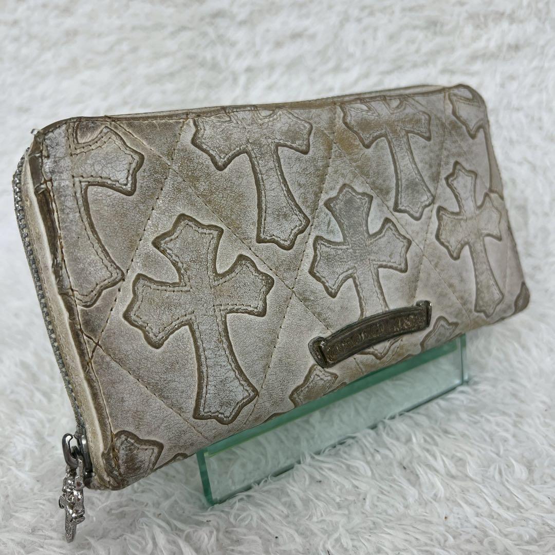 CHROME HEARTS セメタリークロスパッチ キルティングレザーウォレット