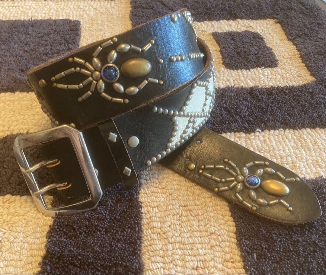 ZOOLレザースタッズベルト ウルフルズヘッド ロッカーズ ルイスレザー レア