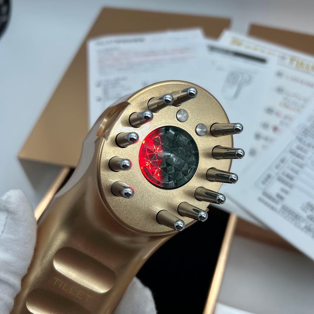 限定未使用品107,800円TILLETティレットゴールドブラック電気バリブラシ