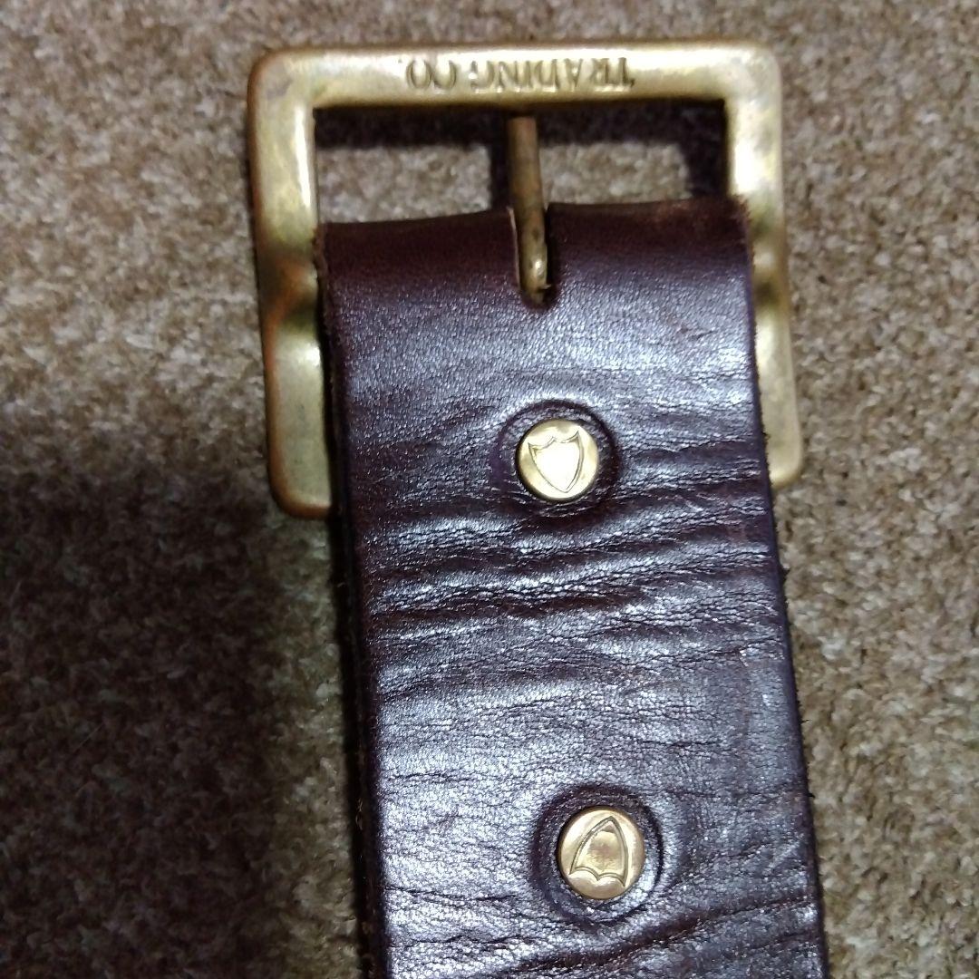 36inch フラワー HTC スタッズベルト ブラウン