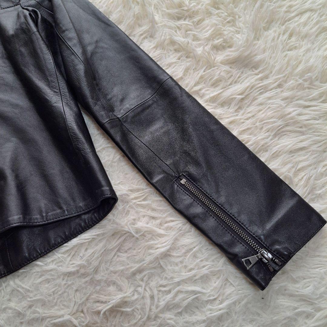 【極美品】【Theory】現行タグ　ラムレザーシングルライダースレザージャケット