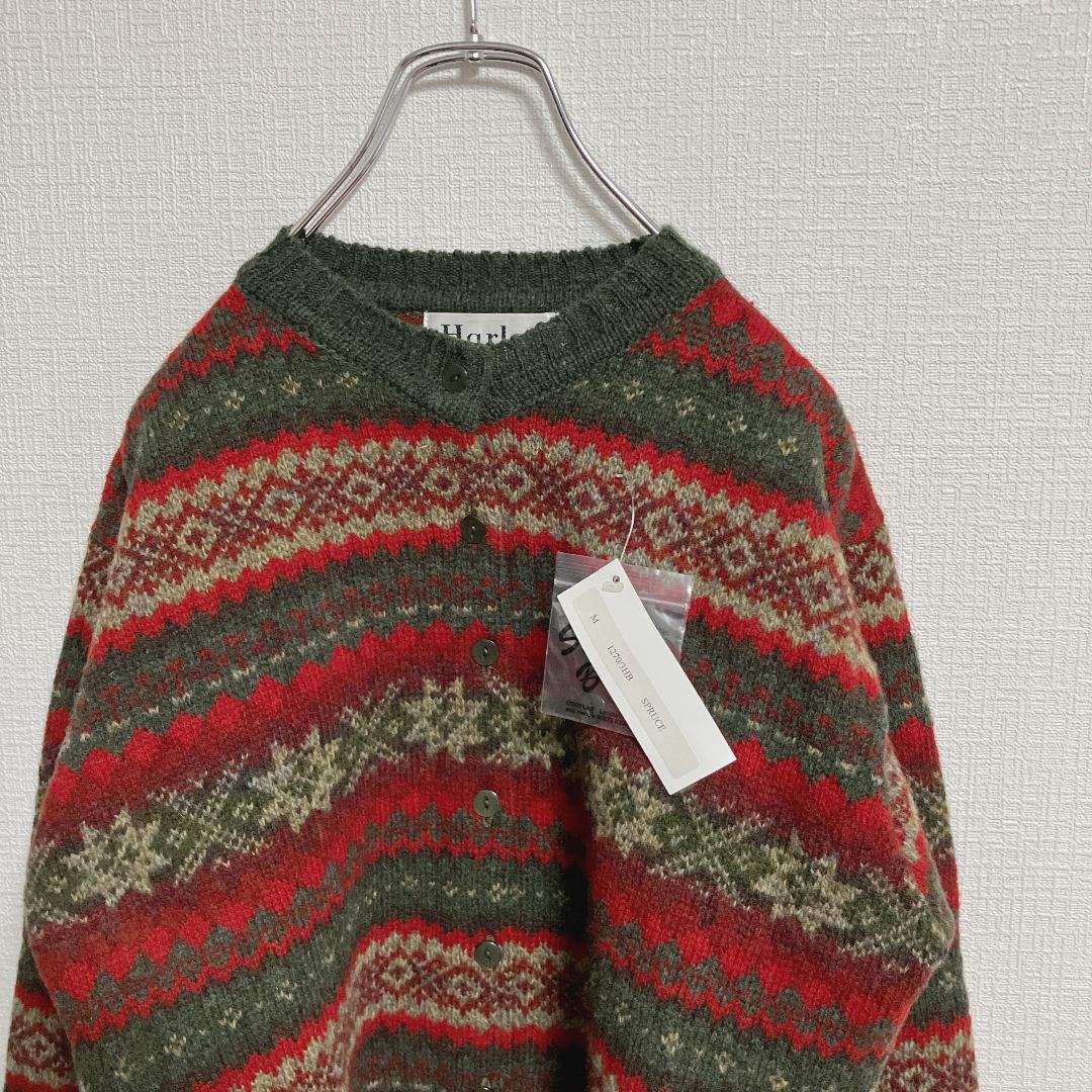 新品Harley OF SCOTLANDノルディックカーディガン未使用Mセーター