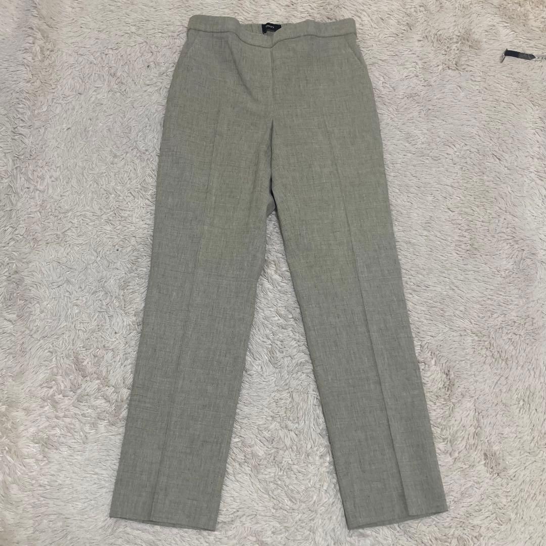 theory リネン コットン ノーカラージャケット パンツ
