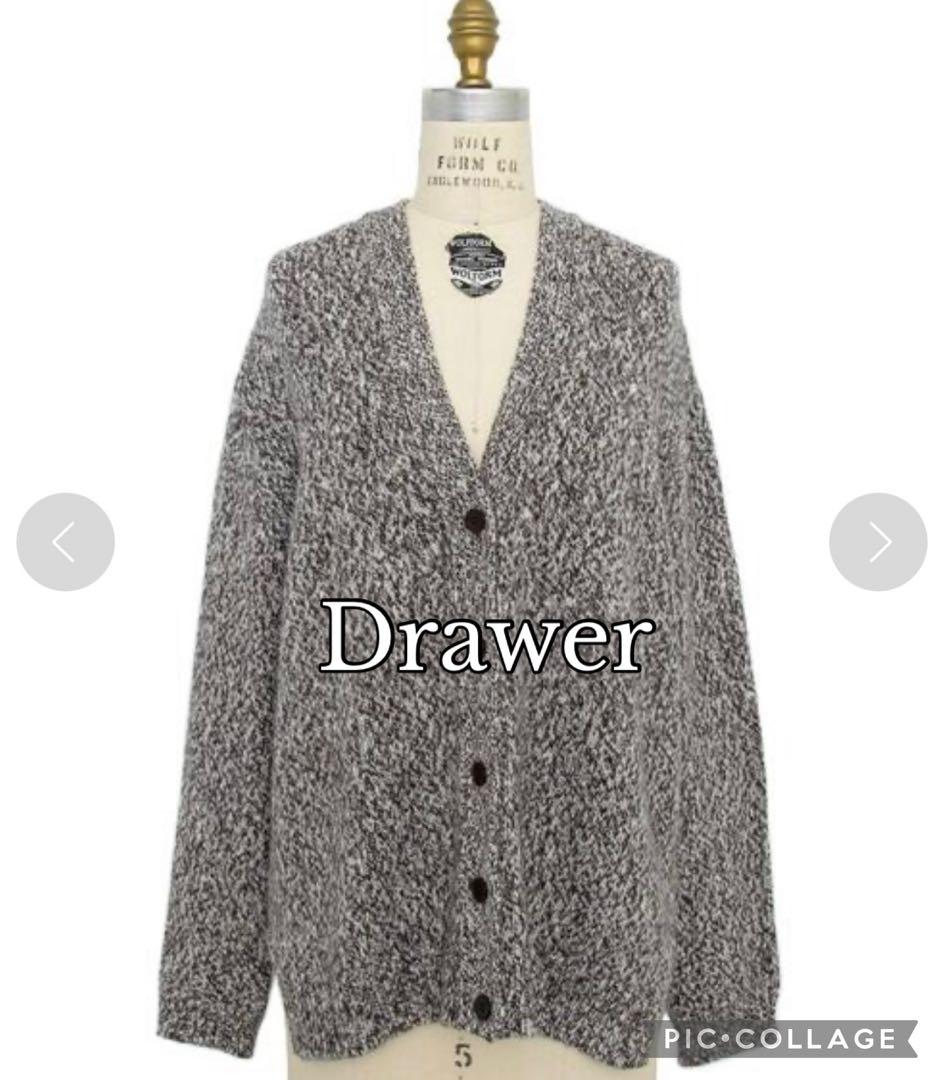 ＜Drawer（ドゥロワー）＞ 5Gウールカシミヤ天竺編みVネックカーディガン