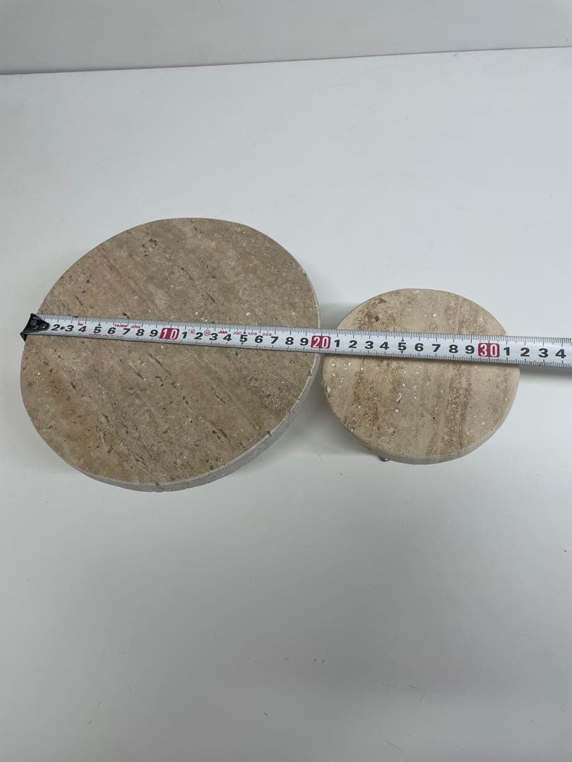 ザラホーム　大理石　キャンドルトレイ ディスプレイトレイ　大、小　2個