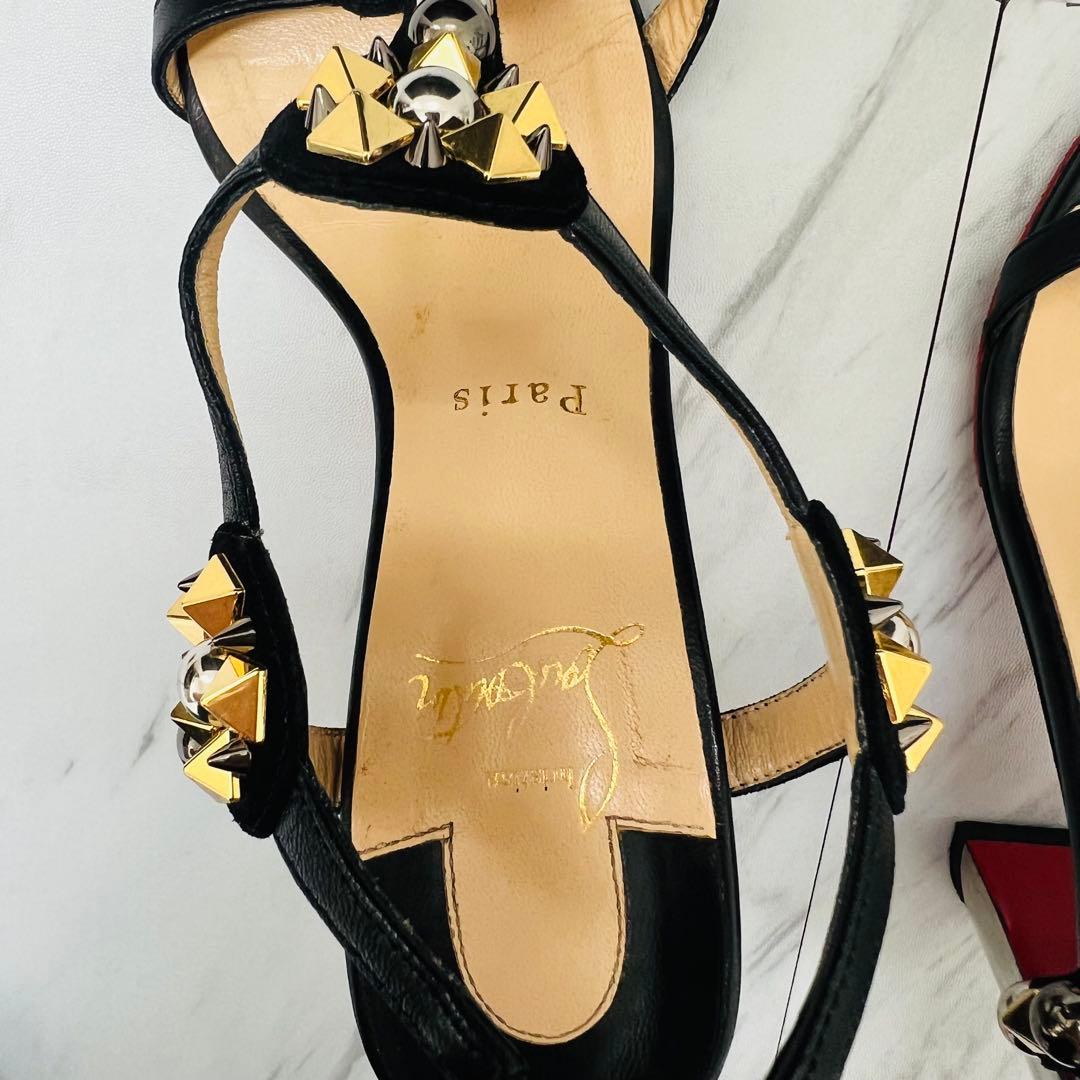 美品 Christian Louboutin ミュール サンダル ヒール 24