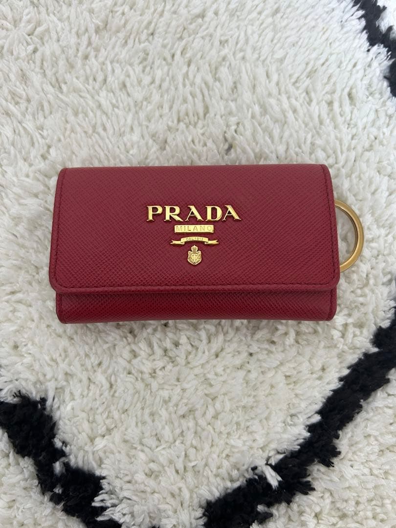 PRADA キーケース 4連 キーリング付き 取り外し可