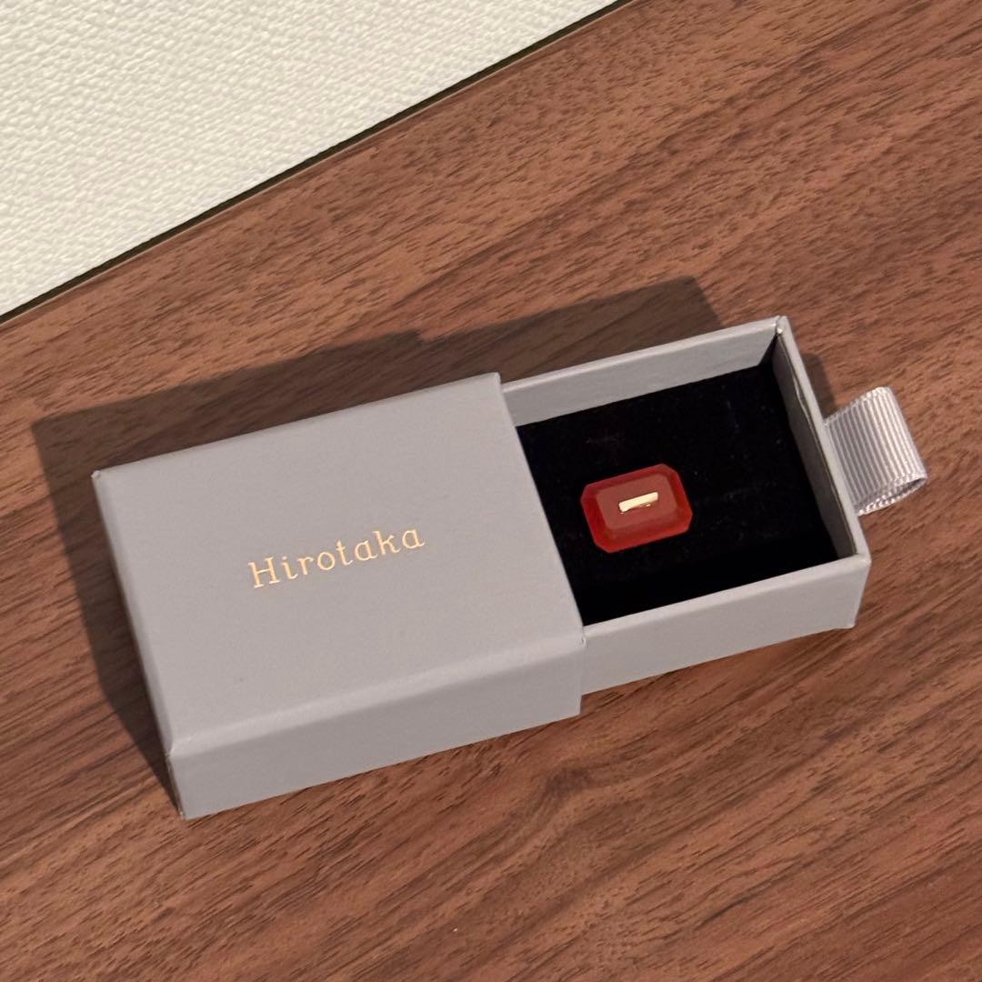Hirotaka ネイキッド ストーン スタッド ピアス カーネリアン