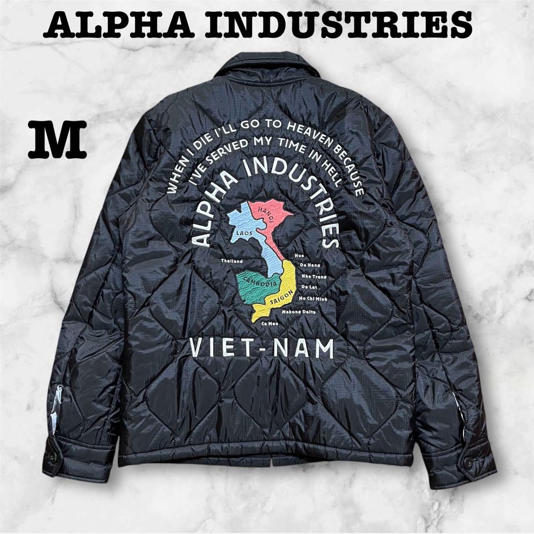 ALPHA INDUSTRIES ベトナムスーベニアキルティングジャケットM 黒