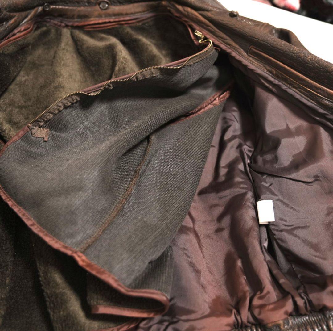 【雰囲気抜群】羊革 レザー A-2 G-1 フライトジャケット 空軍