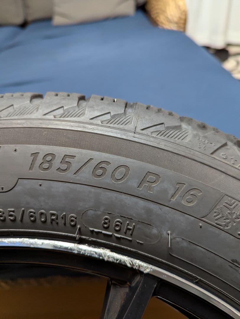 16インチ　アルミホイール　スタッドレス4本セット　ミシュラン　送料込み