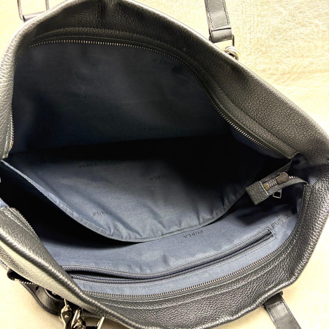 FURLA フルラ トートバッグ 2WAY オールレザー ブラック A4