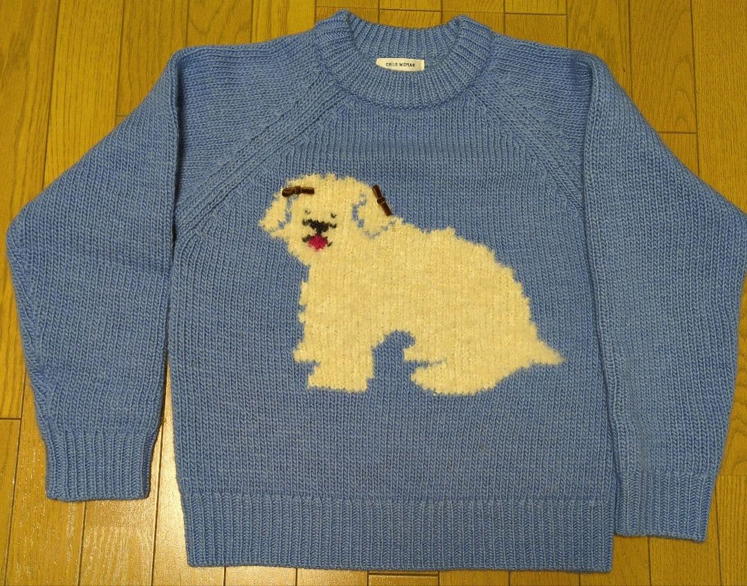 CHILD WOMAN 犬モチーフ ニットセーター Fサイズ