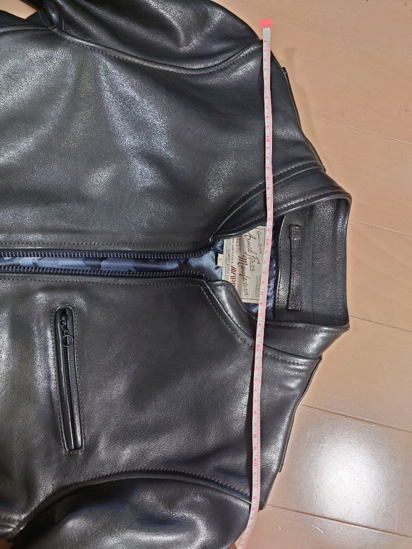 値下げ　AVIREX　アヴィレックス　ライダース　レザー　牛革　日本製　ブラック