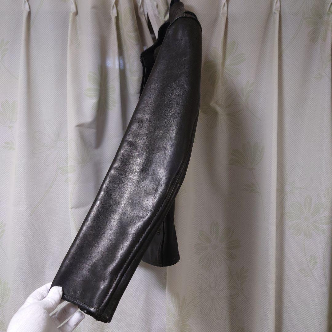 値下げ　AVIREX　アヴィレックス　ライダース　レザー　牛革　日本製　ブラック