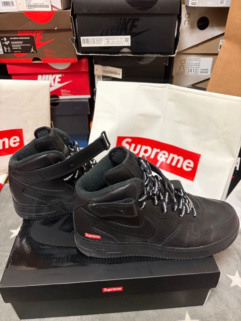 美品　正規　Supreme × Nike Air Force 1 Mid 27
