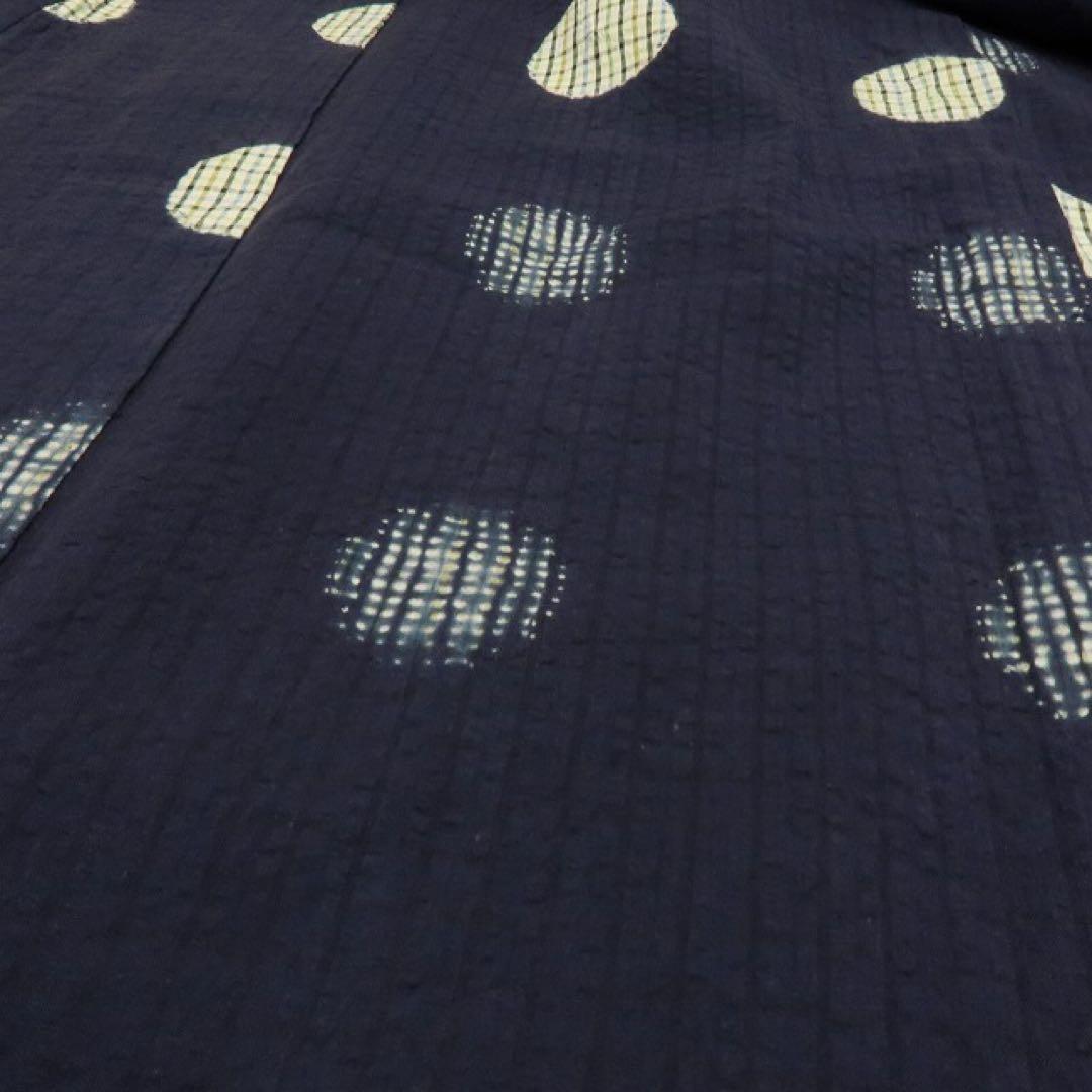 kichi✺新品 綿 浴衣 トールサイズ 高級広衿仕立て 居敷当A3221