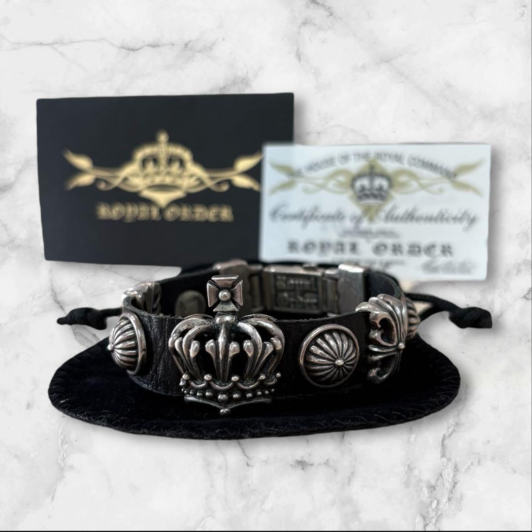 美品　 Order シルバーブレスレット 王冠モチーフ　7.5inc