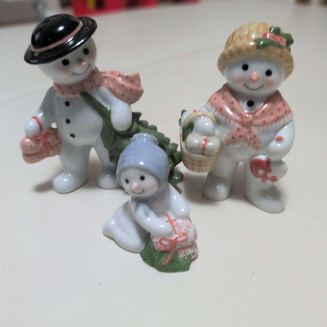 ロイヤルコペンハーゲン スノーマン 2010 フィギュリン 父母子3体セット