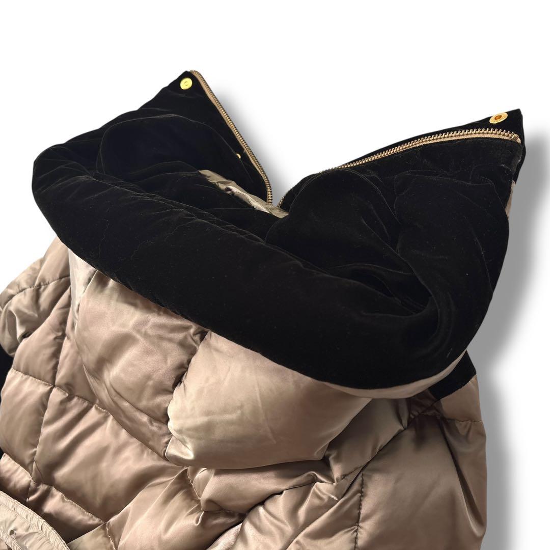 【極美品】Aquascutum アクアスキュータム ダウンコート ベルト　ベロア