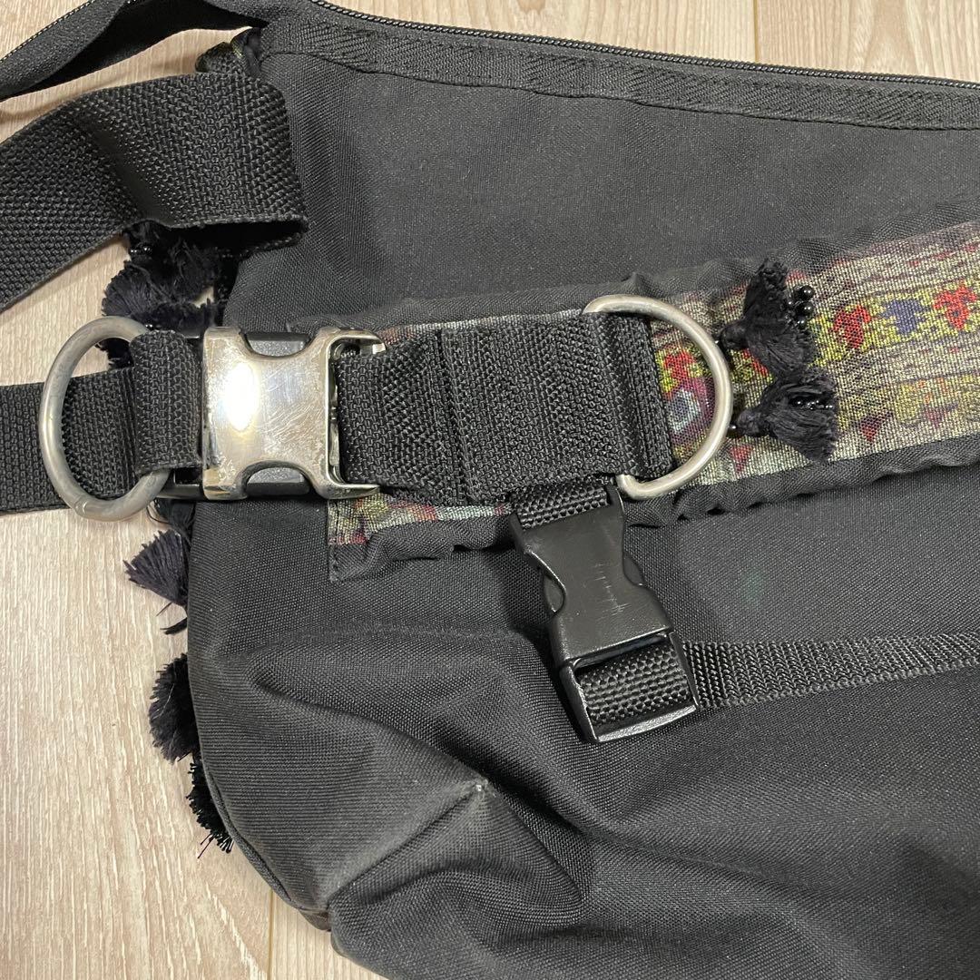 【希少黒】undercover 民族柄 転写 メッセンジャーバッグ scab