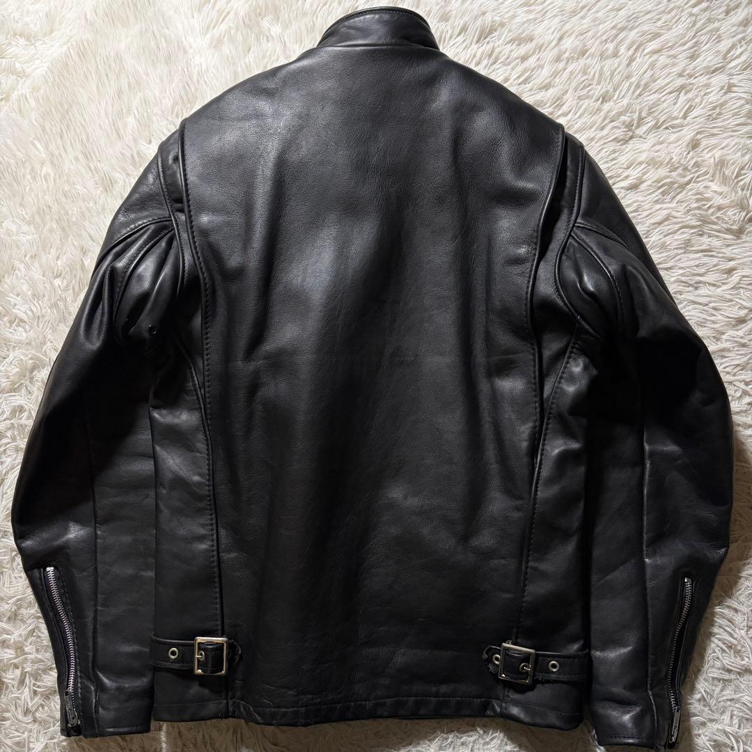 美品/希少✨schott ライダースジャケット　シングル　641 ブラ