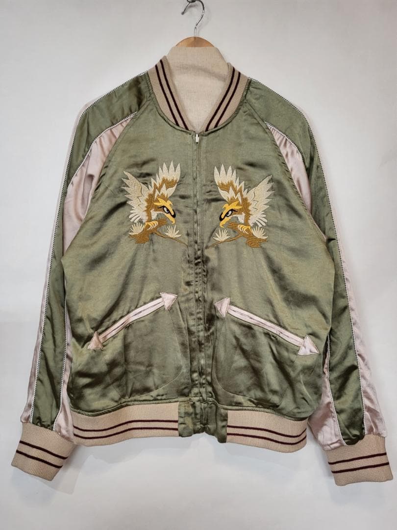 50'sライク刺繍ベロアリバーシブルスカジャン●サイズXXL●（商品番号4964