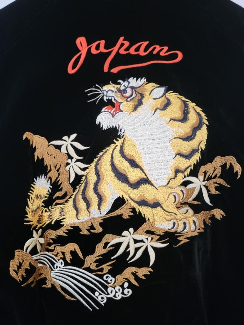 50'sライク刺繍ベロアリバーシブルスカジャン●サイズXXL●（商品番号4964