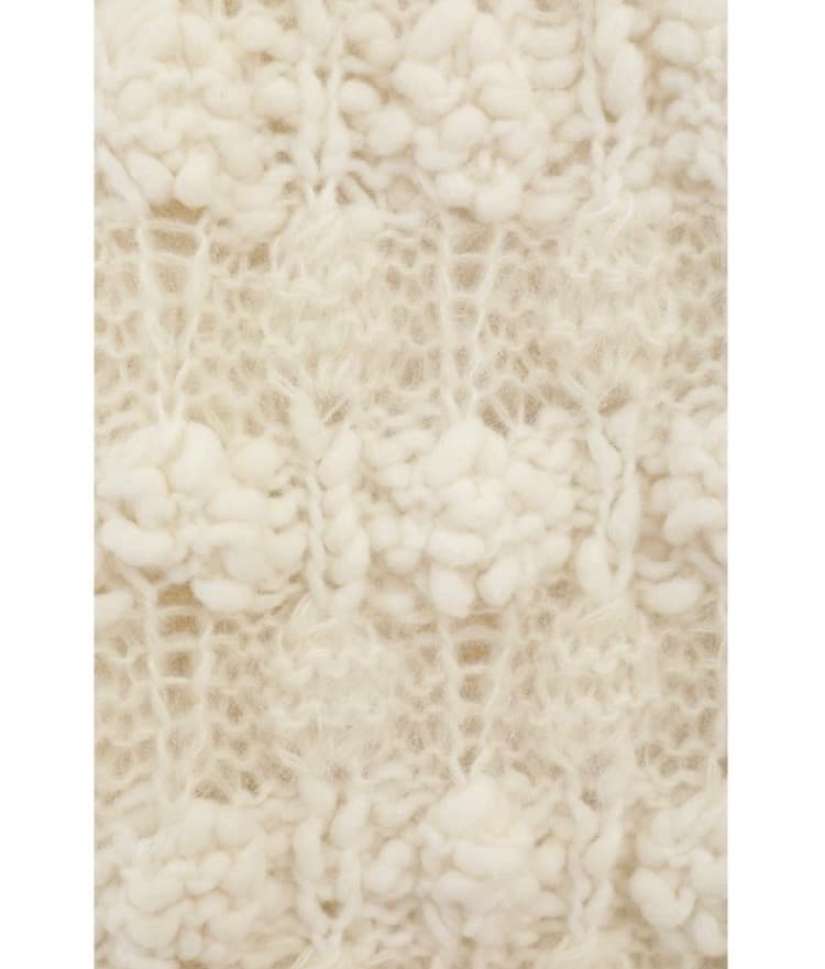 ★CLANE人気BUMPY OVER V NECK KNIT TOPS★白★新品