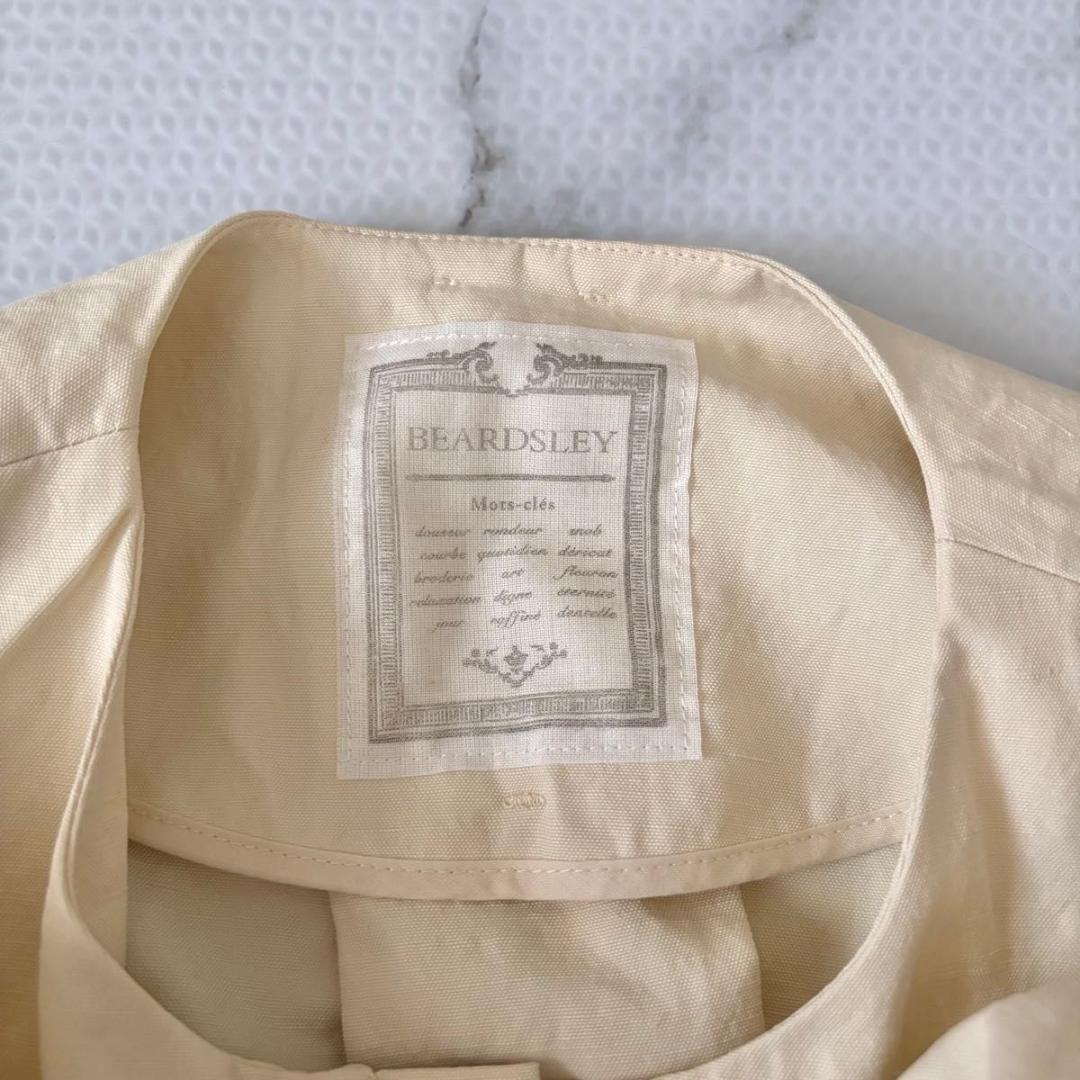 BEARDSLEY リネンポリバルーン袖コート　オフホワイト　ビアズリー