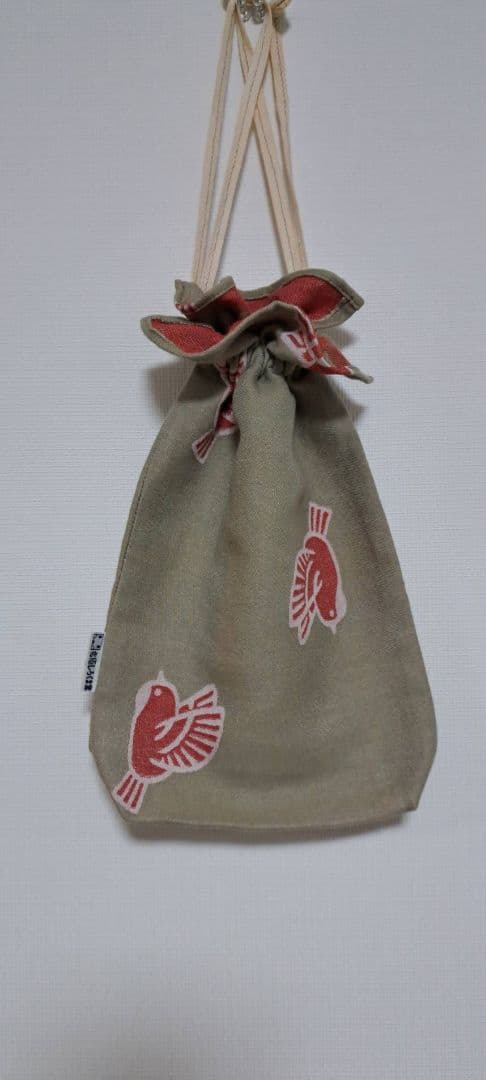 キュットミー！ リング付きスリング suzume aka × beige