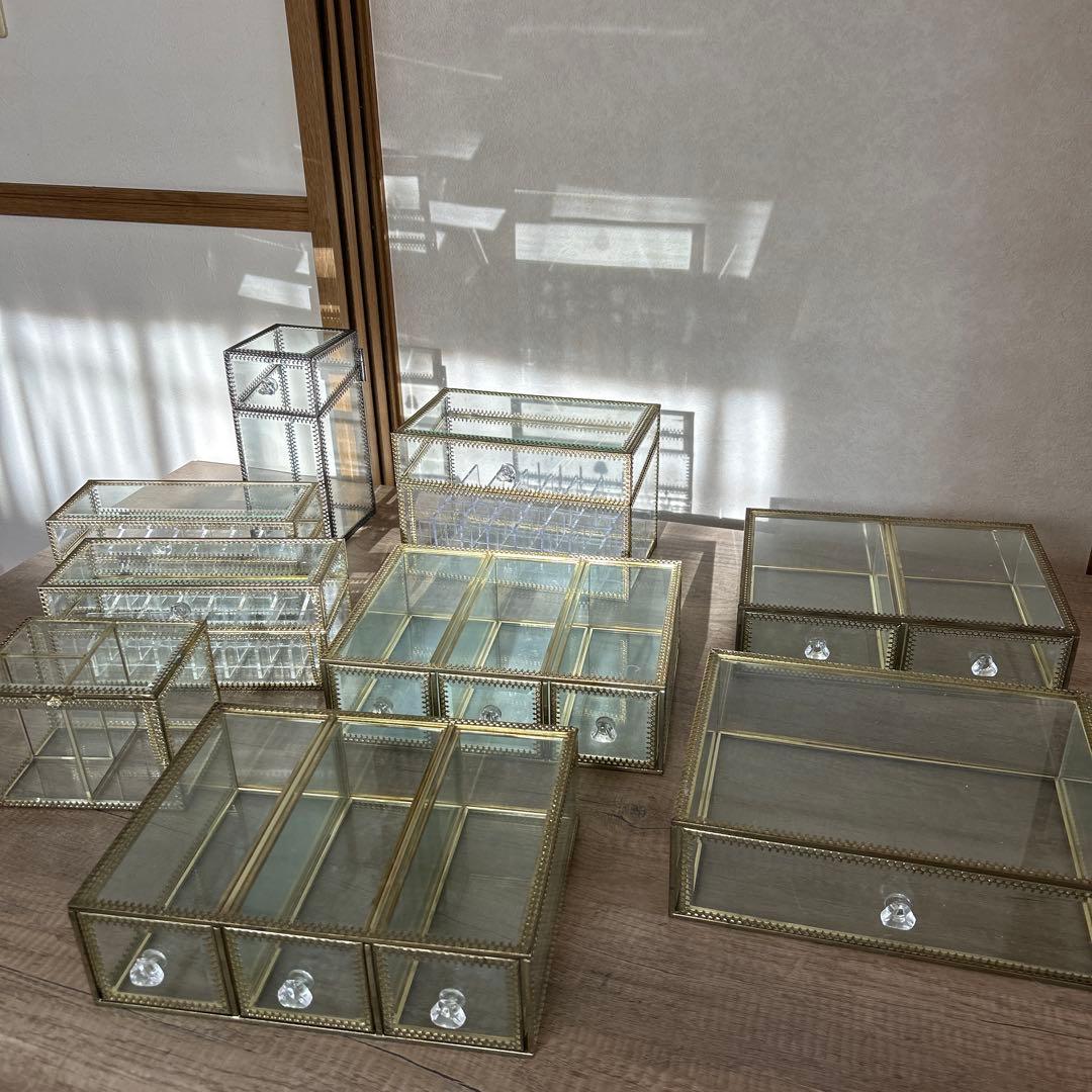ガラス製コレクションボックスセット