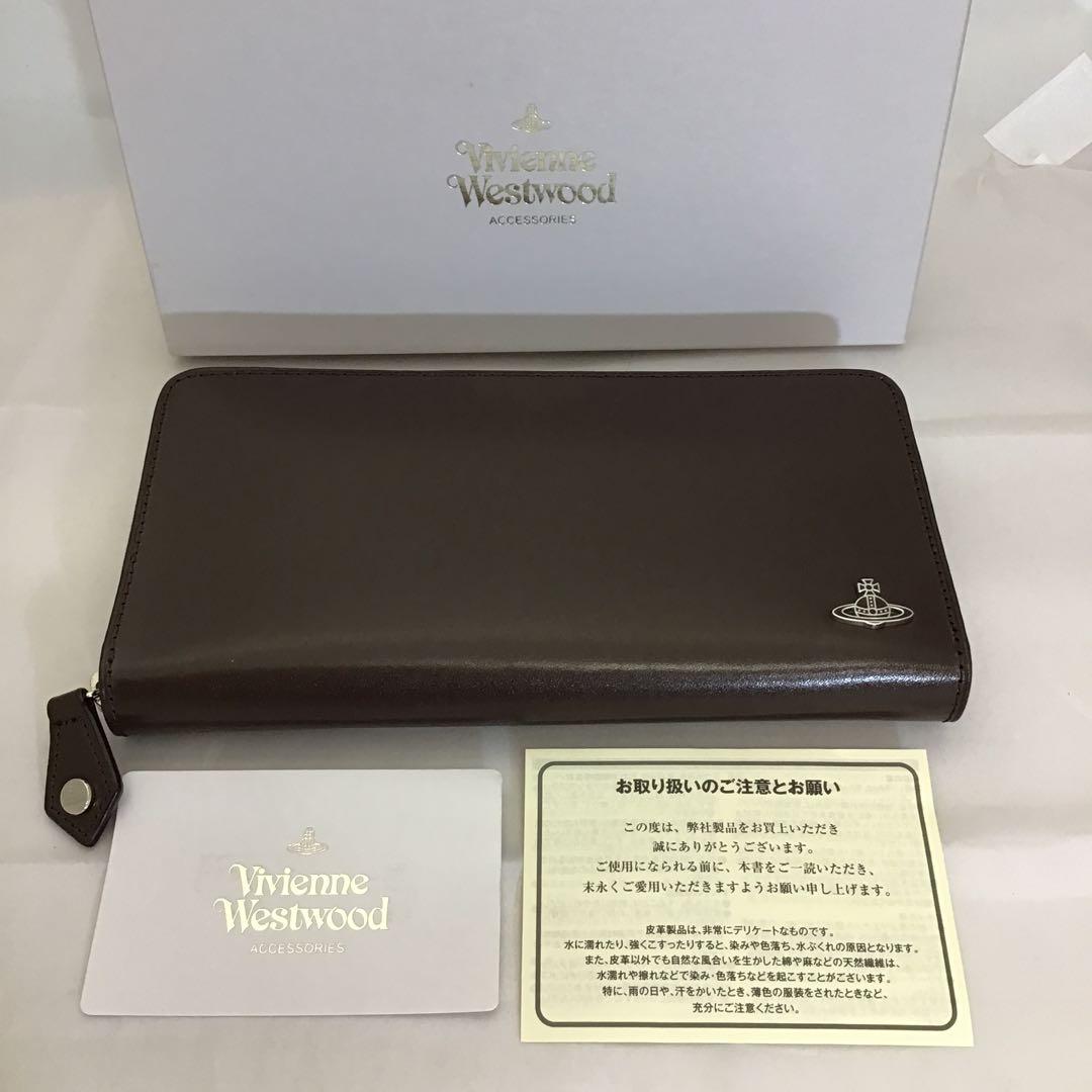 ❣️未使用❣️ヴィヴィアンウエストウッドラウンドファスナー長財布VWK829ブラウン