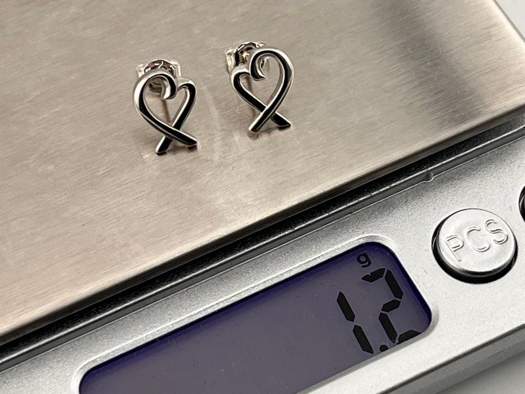 c985 美品　ティファニー　ラビングハート　ピアス　パロマピカソ　925