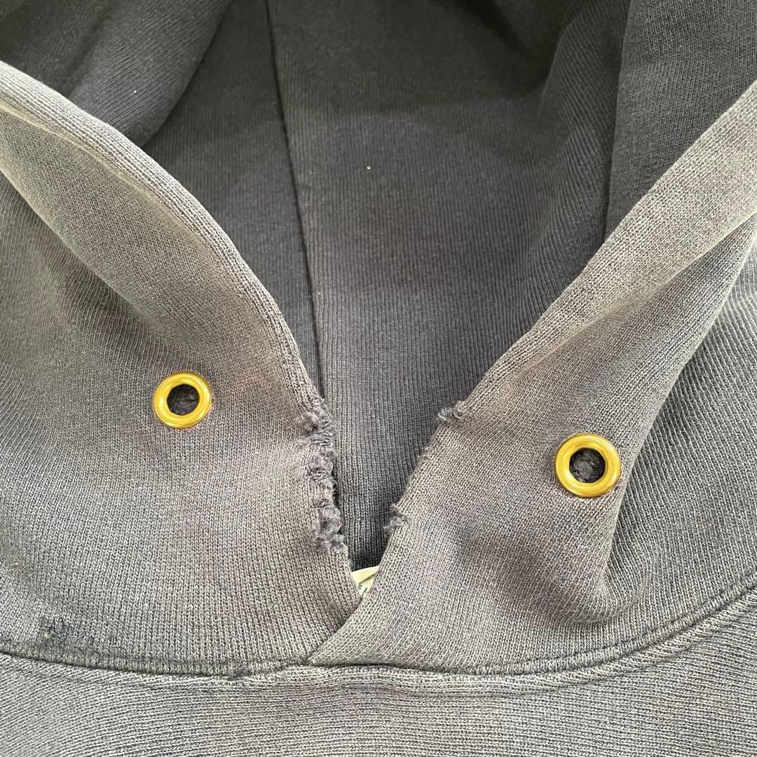 【雰囲気ネイビー！】チャンピオン　リバースウィーブ　フーディ　パーカー　紺　刺繍