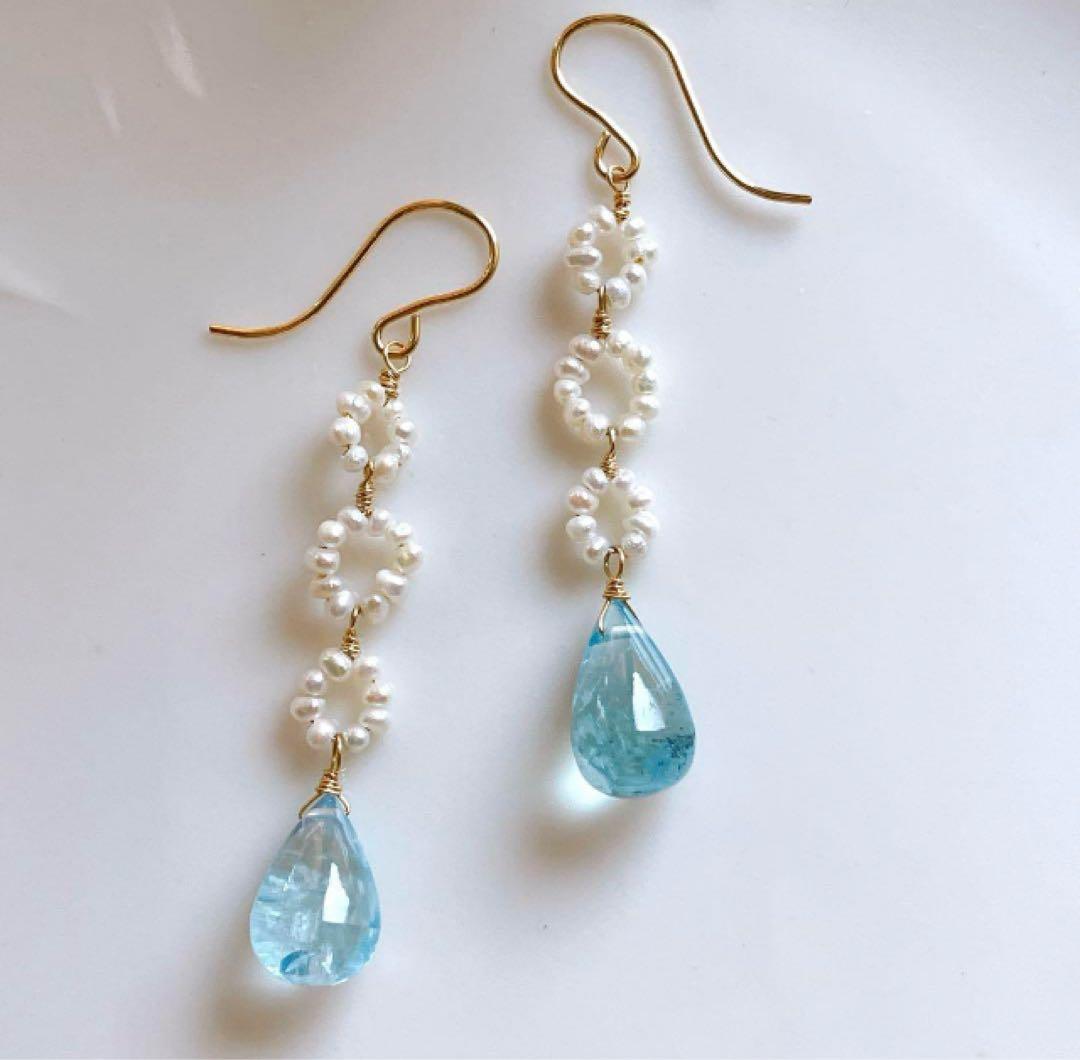 りあ◆アンデシンラブラドライトピアス✧14kgf