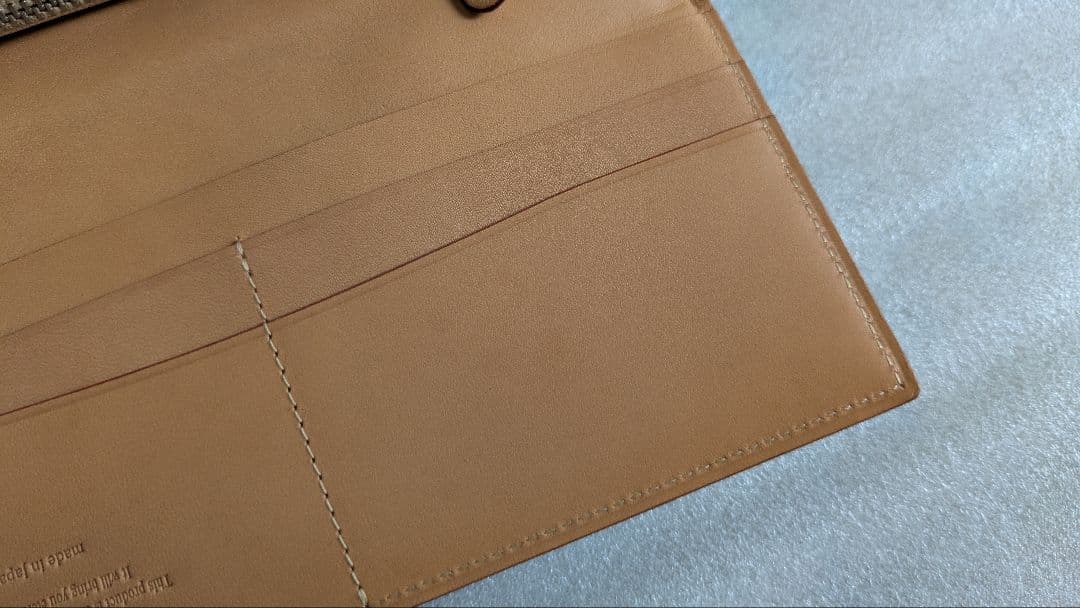 ganzo　コードバン ファスナー小銭入れ付き長財布　ダークグリーン