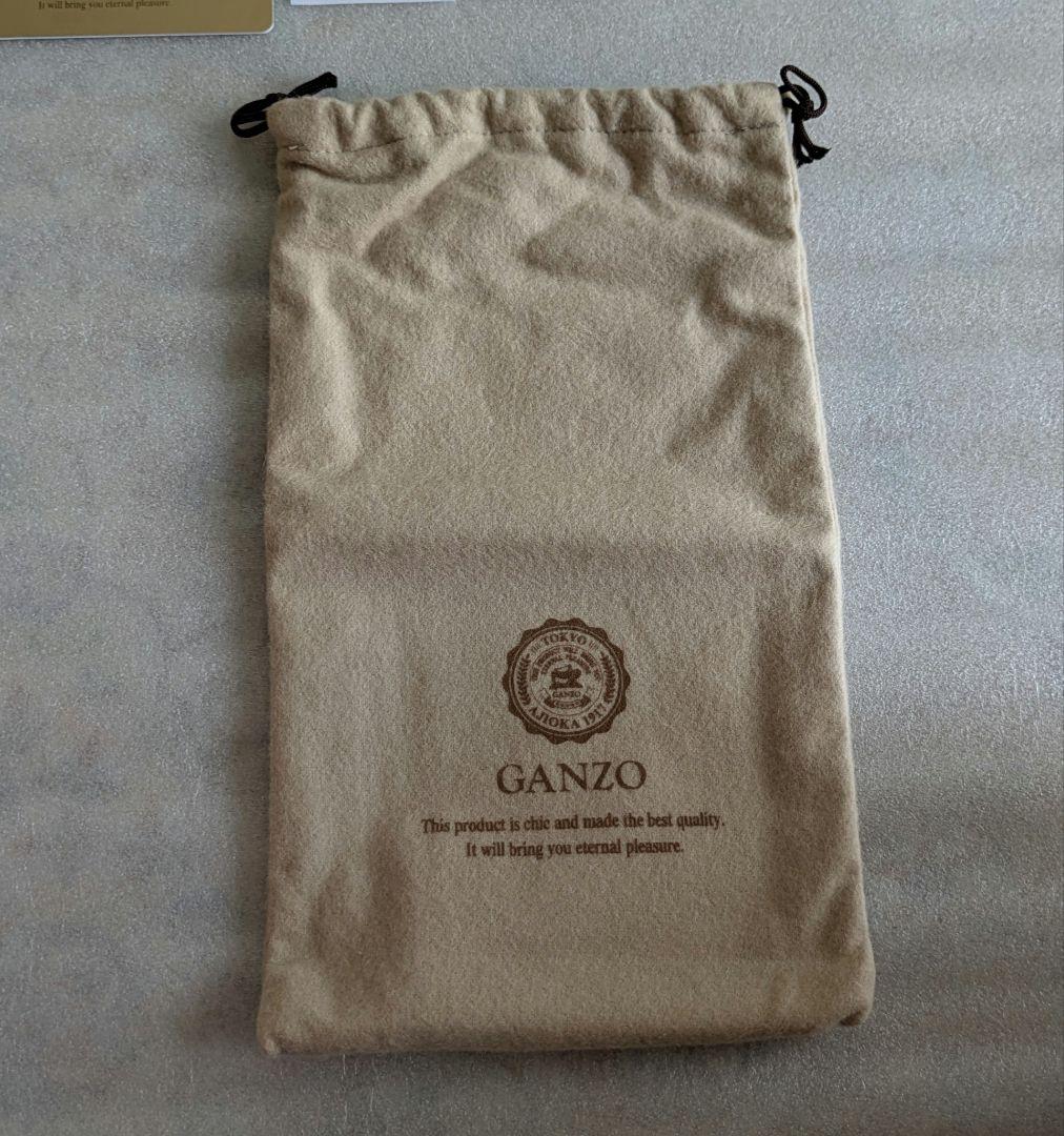 ganzo　コードバン ファスナー小銭入れ付き長財布　ダークグリーン