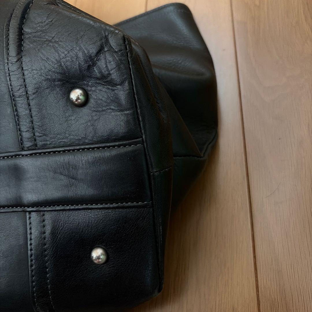 FIVE WOODS ダークネイビーレザー トートバッグ