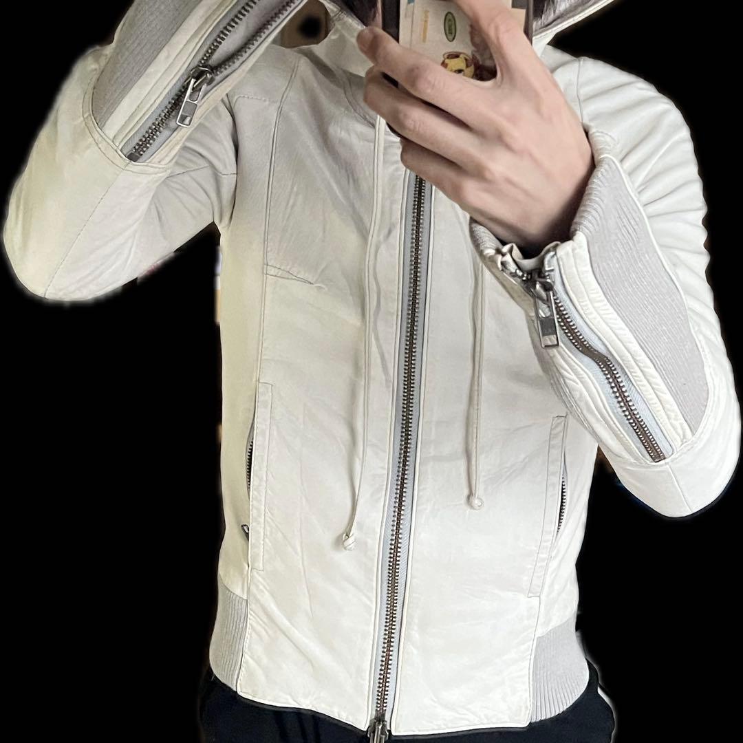 swag 00s 羊革　archive opium vkei ホワイトレザー