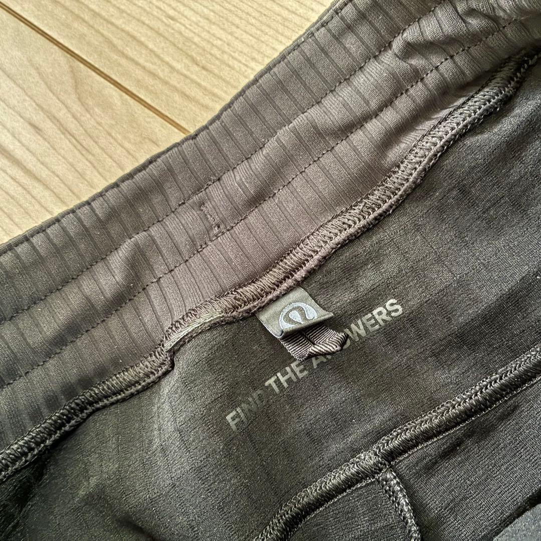 美品 ルルレモン lululemon キルティングスウェット 上下セット 黒 S