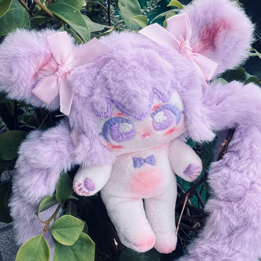 H*o様 自作ぬい 紫ぽわうさちゃん 無属性ぬいぐるみ