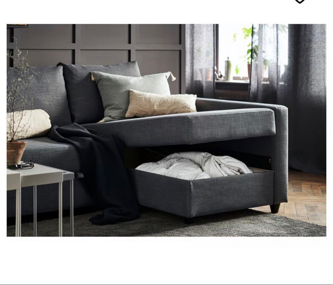 引き取り限定　IKEA フリーヘーテンソファベッド　おまけ付き
