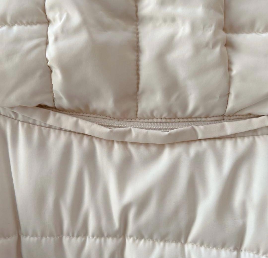 S*》様 【美品】ZARA ザラ ファー付きダウンジャケット Ｌ白 ウエストシェ