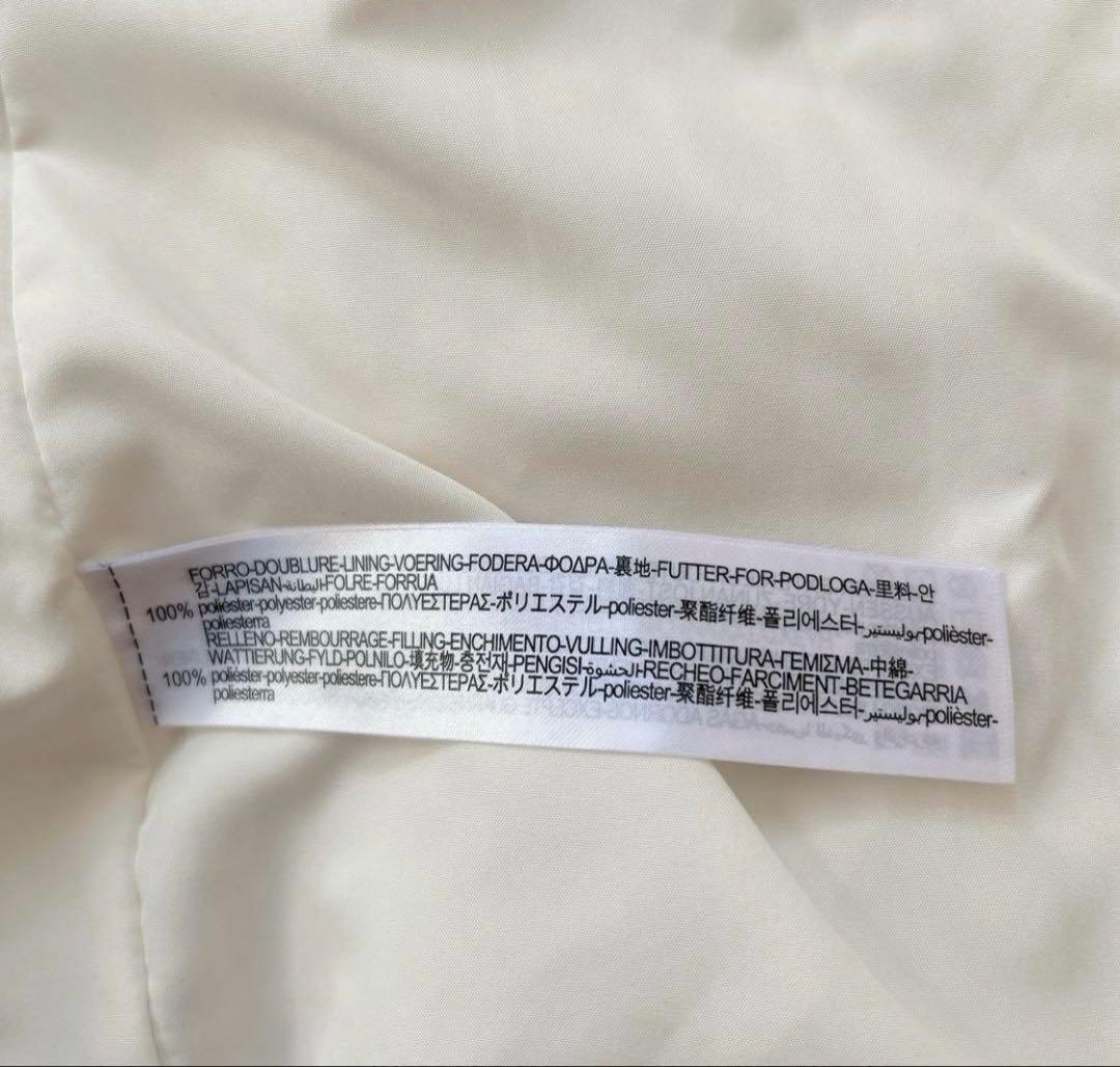 S*》様 【美品】ZARA ザラ ファー付きダウンジャケット Ｌ白 ウエストシェ