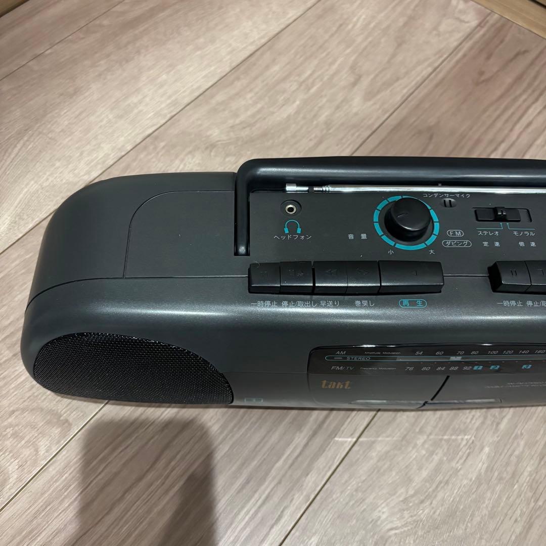 希少 美品✨　TCR-09 ステレオ FM/TV/AM ダブルカセットレコーダー